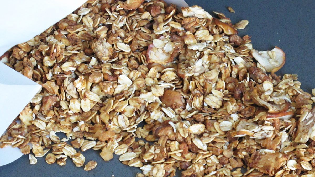 granola de maçã