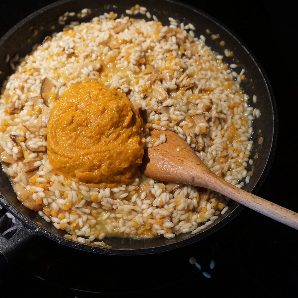 Risotto de abóbora e cogumelos [desde os 12 meses] - Na Cadeira da Papa