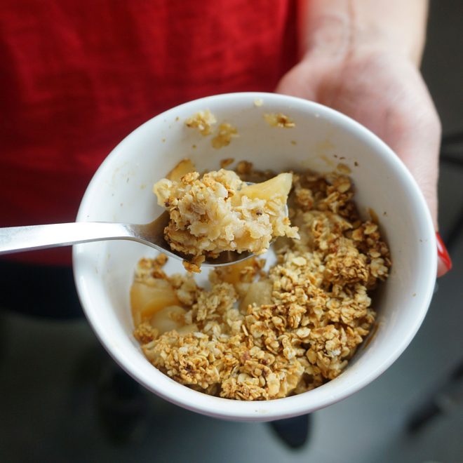 crumble de maçã