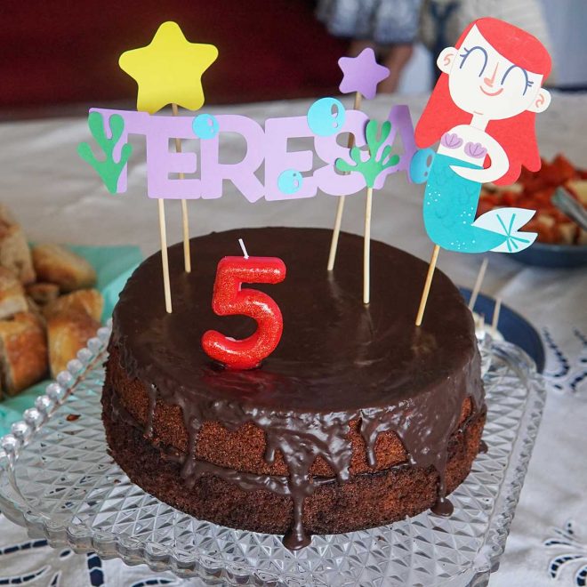 bolo para a festa de aniversário da sereia