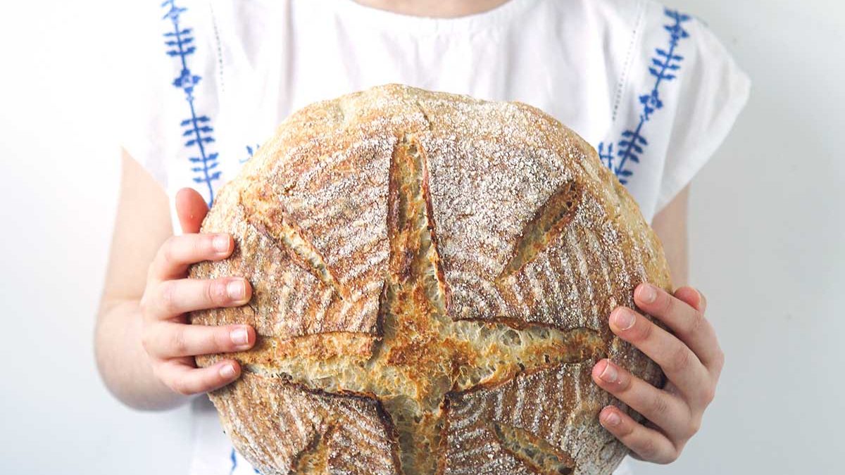 fermentação natural, pão com massa mãe