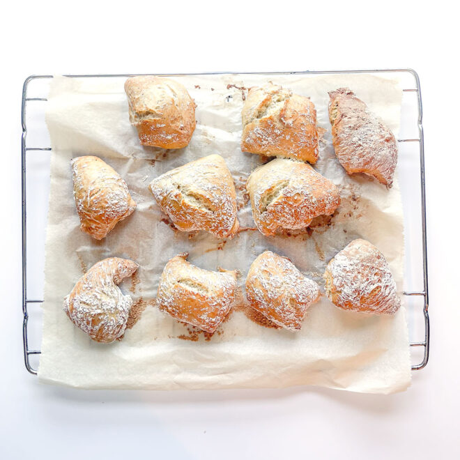 pães caseiros cozidos